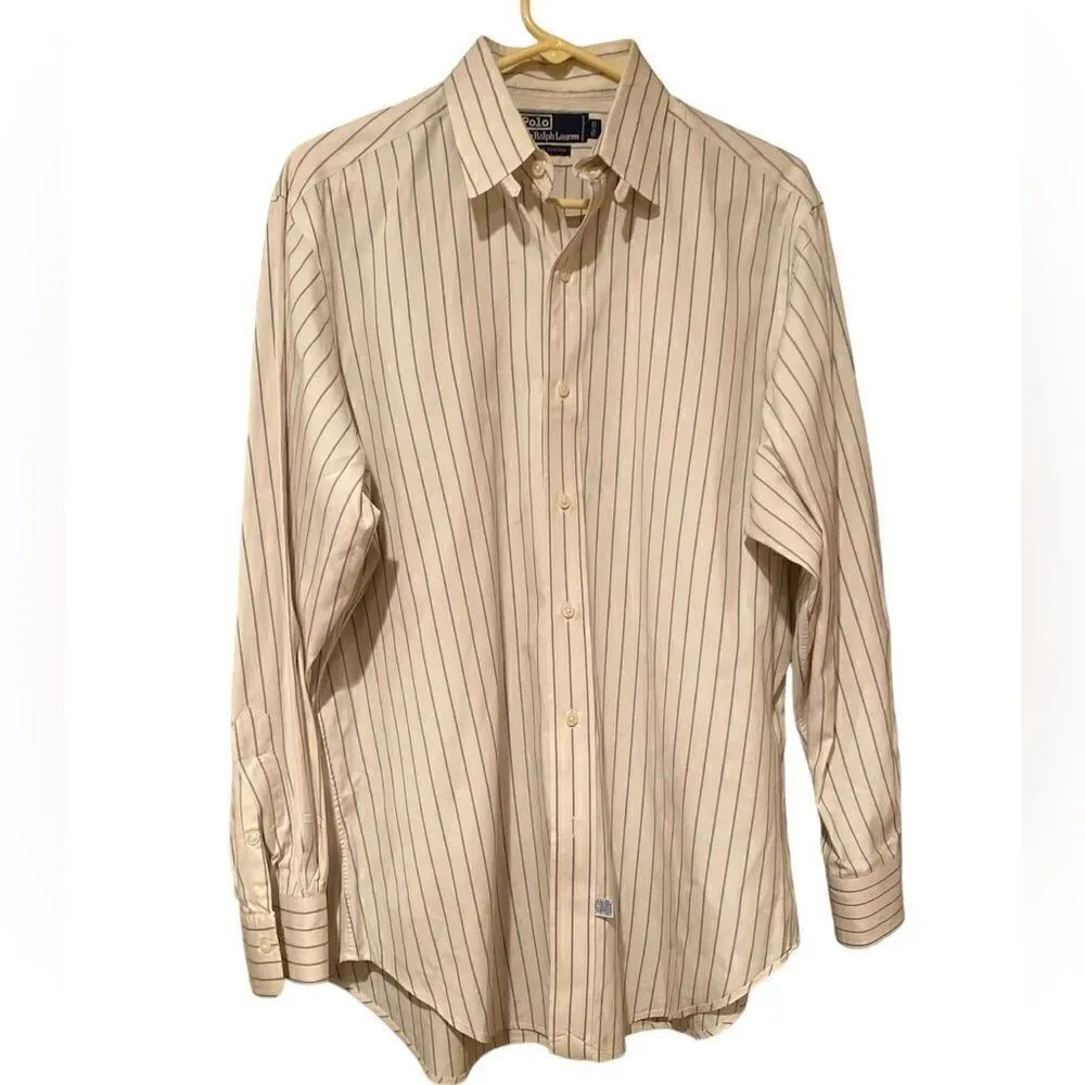 Polo Ralph Lauren Button Up Long Sleeve Men’s Dress Shirt Size 15 1/2-33